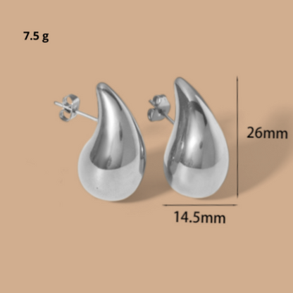 Pendientes Teardrop Bañados en Oro de 18k y Plata Esterlina 925