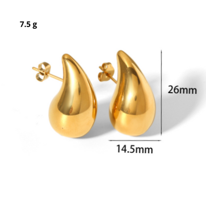 Pendientes Teardrop Bañados en Oro de 18k y Plata Esterlina 925