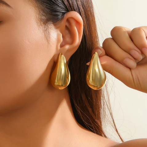 Pendientes Teardrop Bañados en Oro de 18k y Plata Esterlina 925