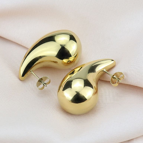 Pendientes Teardrop Bañados en Oro de 18k y Plata Esterlina 925