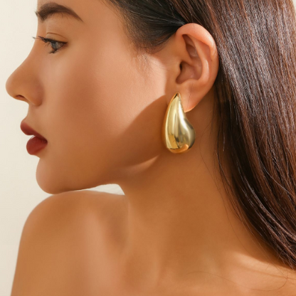 Pendientes Teardrop Bañados en Oro de 18k y Plata Esterlina 925